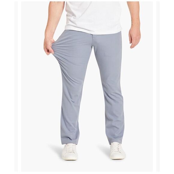 Mugsy Men’s Classic Chinos Marinas Classic Fit Super Stretch Technology in Steel - Picture 15 of 16